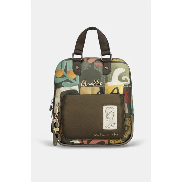 Mochila estampada con asa corta Amphora