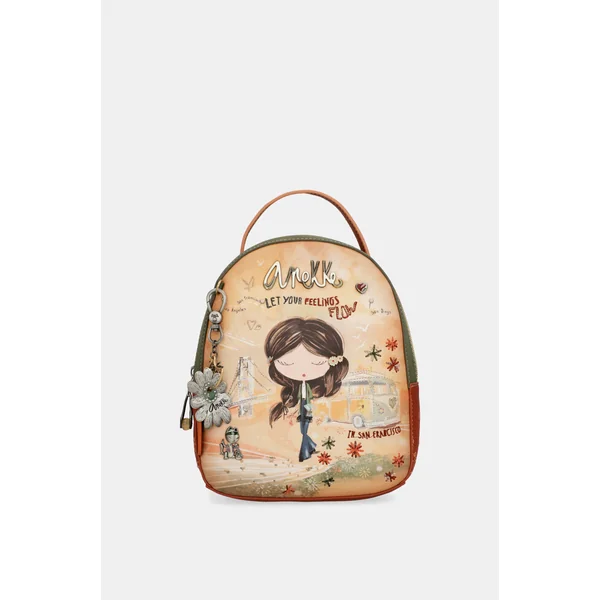 Mochila pequeña Peace & Love Camel