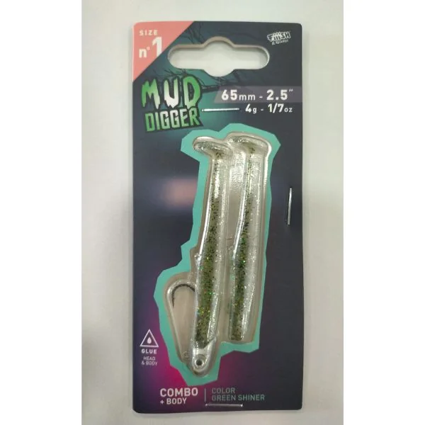 Mud Digger 65 Combo+Body 4g Green shiner