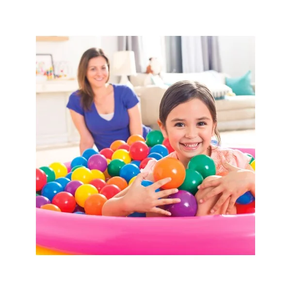 PACK 100 BOLAS MULTICOLOR INTEX 8 CM +2 ANOS - Imagen 2