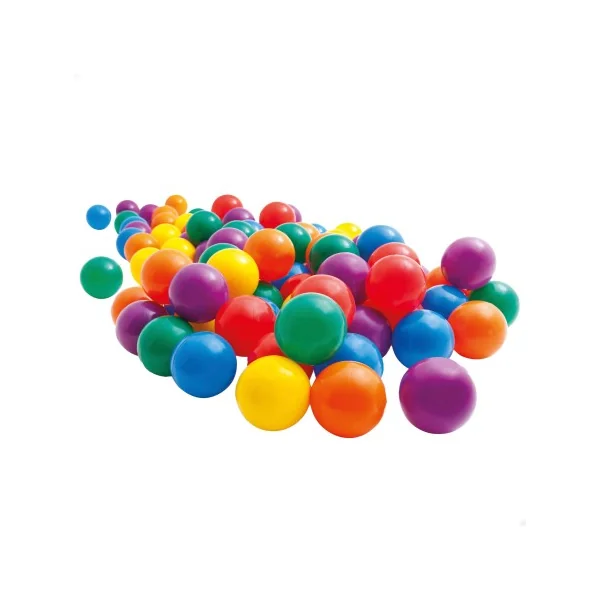 PACK 100 BOLAS MULTICOLOR INTEX - DIÁMETRO 8 CM +2 AÑOS