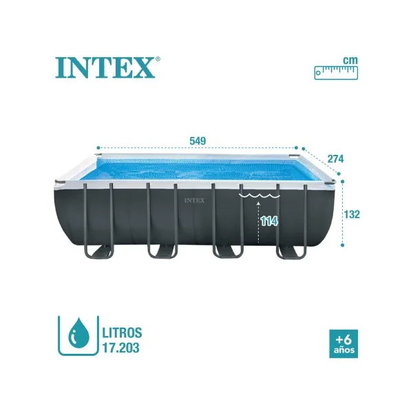 Pack Piscina desmontable rectangular Ultra XTR 5,5 metros 6 accesorios - Imagen 3
