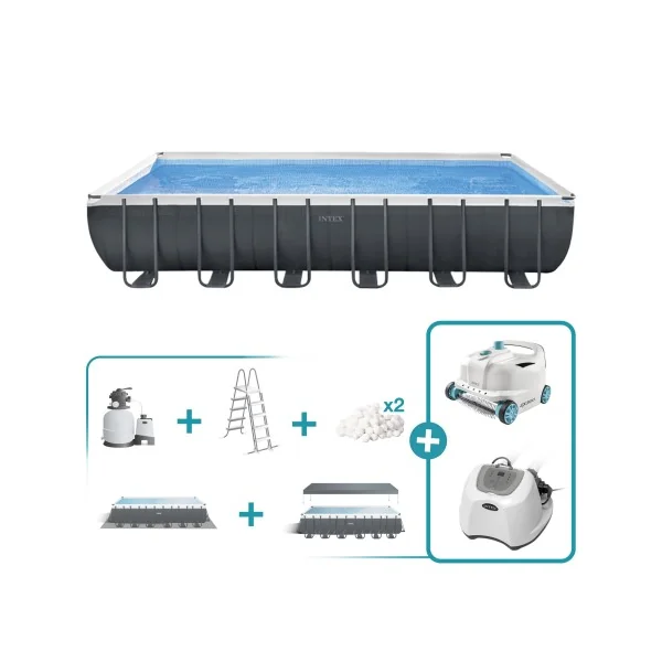 Pack Piscina desmontable rectangular Ultra XTR 7 metros 7 accesorios