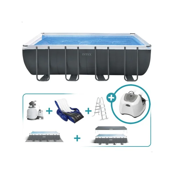Pack Piscina desmontável retangular Ultra XTR 5 metros 6 acessórios