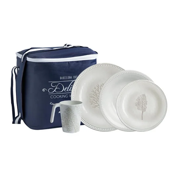 Pack Vajilla Melamina – Mare Beige 4 Servicios – 16 Pc