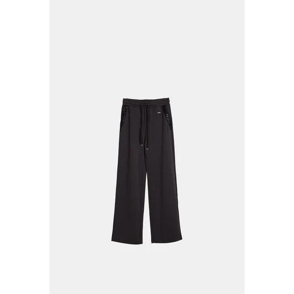 Pantalones fluidos grises