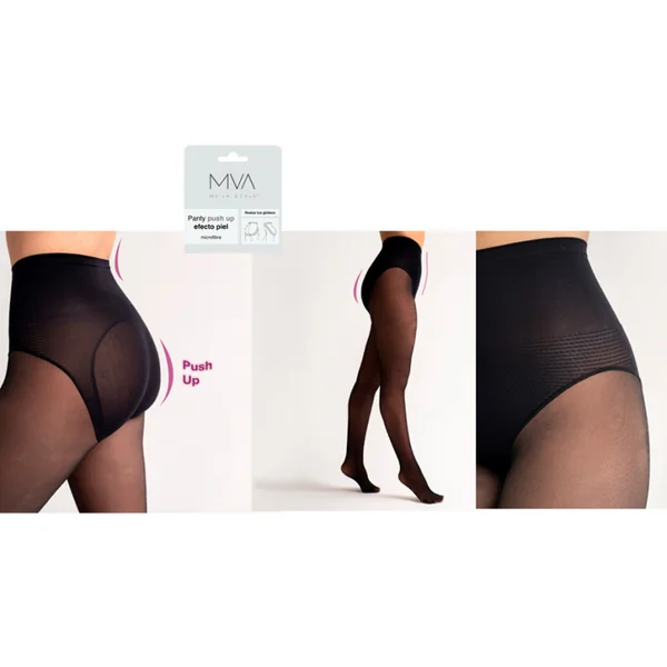 Panty microfibra efecto piel push up 8501 Mva