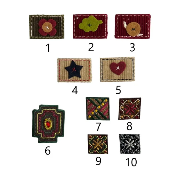 Parches Termoadhesivos Decorativos - Pana, Fieltro Y Bordados