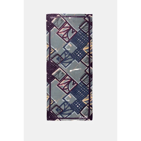 Pashmina azul estampada - Imagen 2