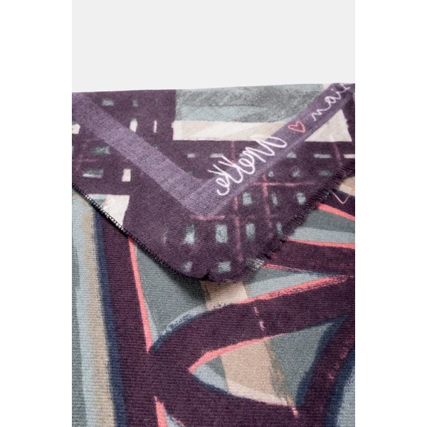 Pashmina azul estampada - Imagen 5