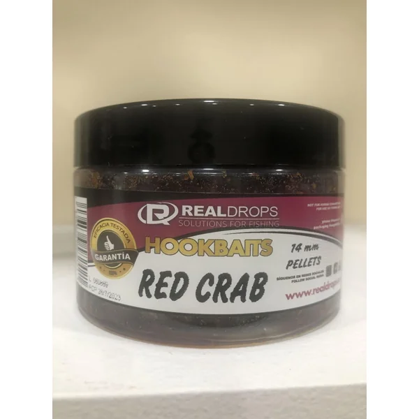 PELLETS HOOKBAITS RED CRAB 14 MM REAL DROPS