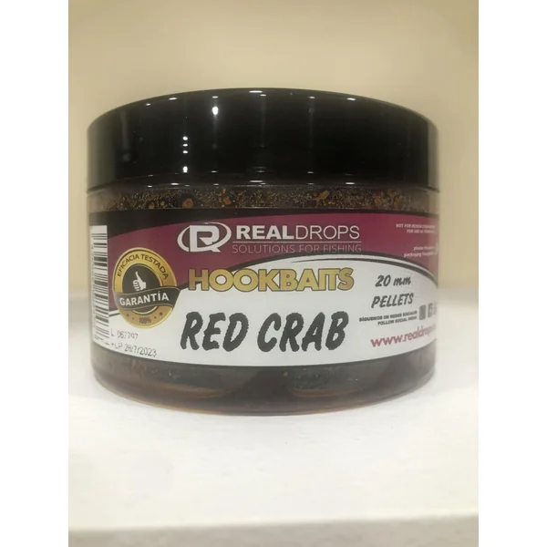 PELLETS HOOKBAITS RED CRAB 20 MM REAL DROPS