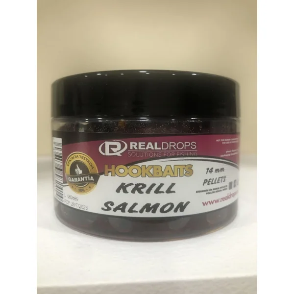 PELLETS HOOKBAITS SALMON KRILL 14 MM REAL DROPS