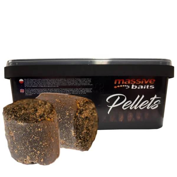 PELLETS NORWEGIAN HALIBUT OILY CHUNKS DRILLED 22MM 750GR MASSIVE BAITS