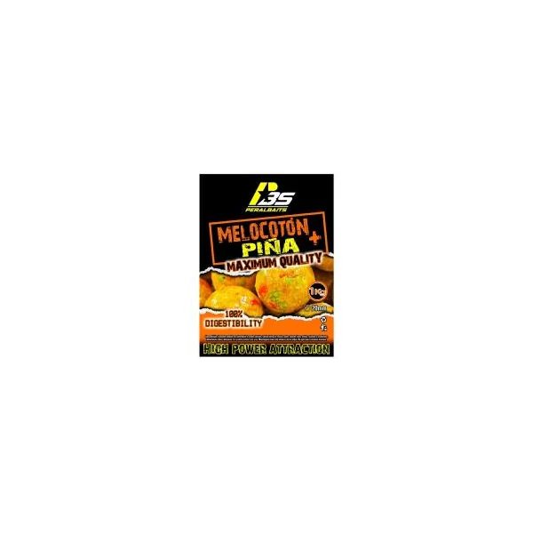 PERALBAITS BOILIE MELOCOTON PIÑA 20 mm 1 KG - Arapaima Fishing