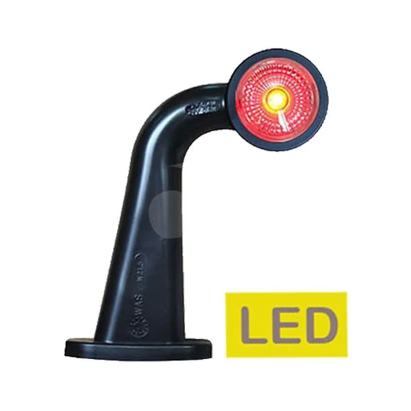 PILOTO GALIBO ACODADO BLANCO ROJO LED DH