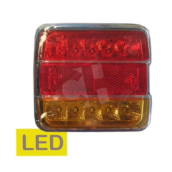 PILOTO TRASERO LED 5 FUNCIONES CUADRADO