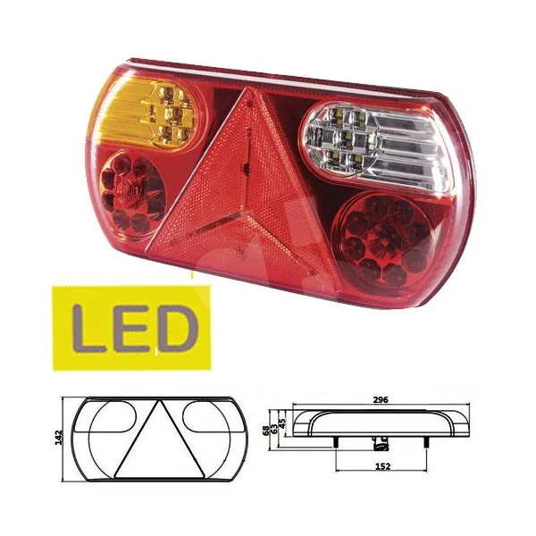 PILOTO TRASERO LED C/TRIANGULO IZDO