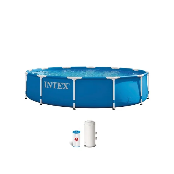 Piscina desmontable circular INTEX Metal Frame 4 metros con depuradora