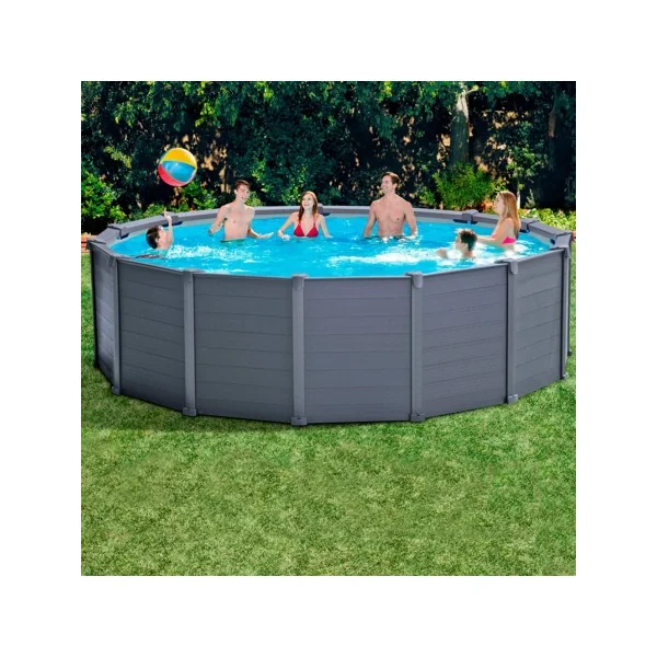 Piscina desmontable INTEX Graphite Grey Panel 4,8 metros - Imagen 2