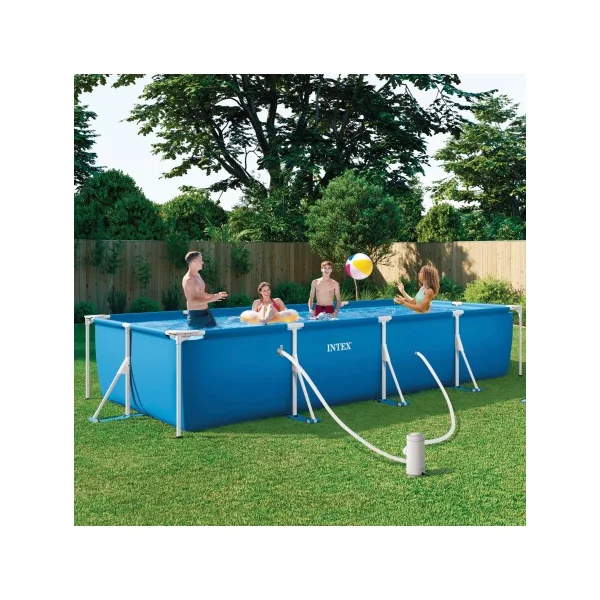 Piscina desmontable rectangular INTEX Metal Frame 4,5 metros + depuradora - Imagen 2