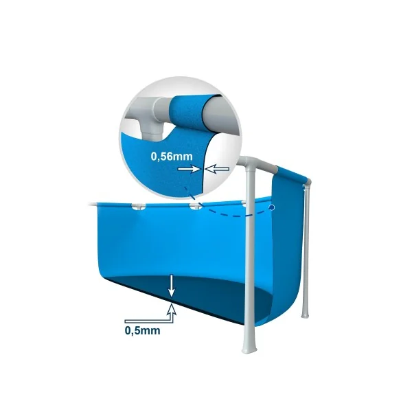 Piscina desmontable rectangular INTEX Metal Frame 4,5 metros + depuradora - Imagen 6