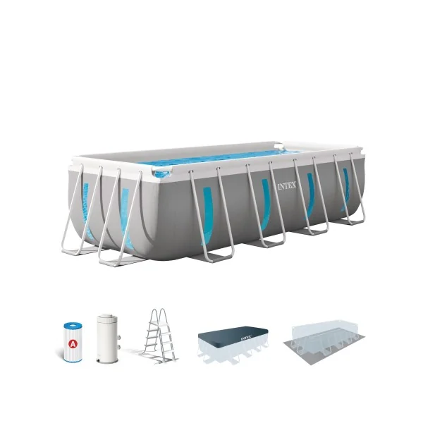 Piscina desmontable rectangular Prism Frame Clearview 4 metros con depuradora