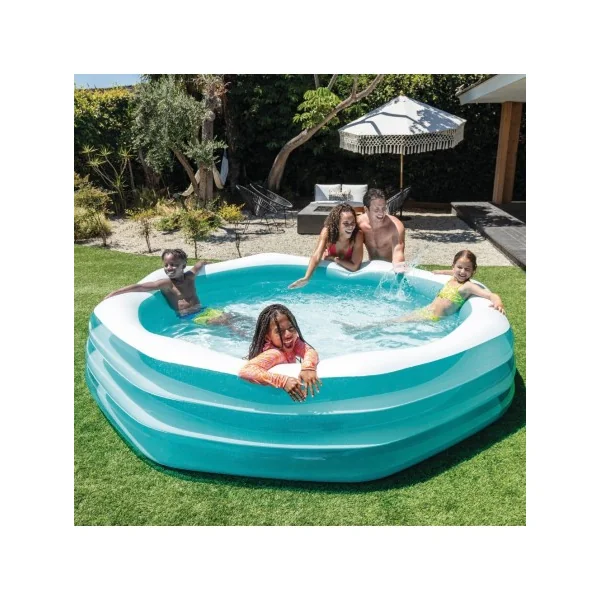 Piscina hinchable familiar octogonal 999 litros - Imagen 6