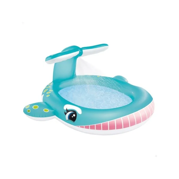 Piscina hinchable infantil INTEX con aspersor ballena