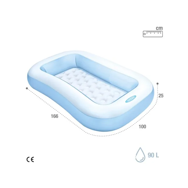 PISCINA HINCHABLE INTEX RECTANGULAR 166X100X28 CM - 102 L - Imagen 4