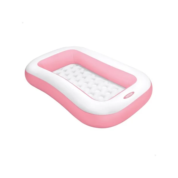 Piscina infantil inflável rosa INTEX com fundo acolchoado 166x100x25 cm