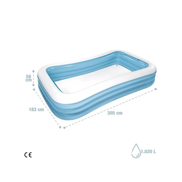 Piscina insuflável Intex retangular 305x183x56 cm - Imagen 4