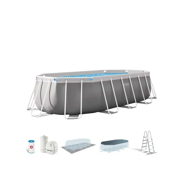 Piscina Oval Frame 5 metros com bomba de cartucho