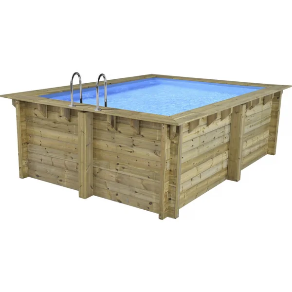 Piscina rettangolare in legno "Maldive" - ??3,20 x 3,20 x 1,24 m