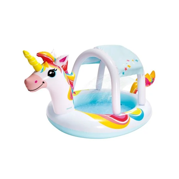 Piscina unicornio INTEX con ducha y toldo desmontable