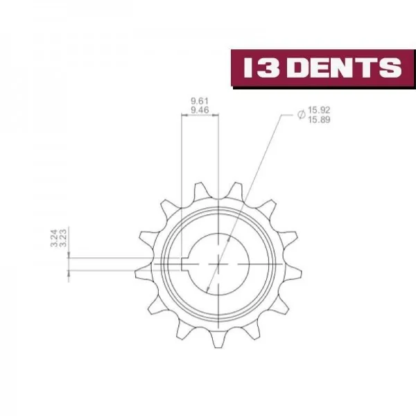 Piñón dentado del motor