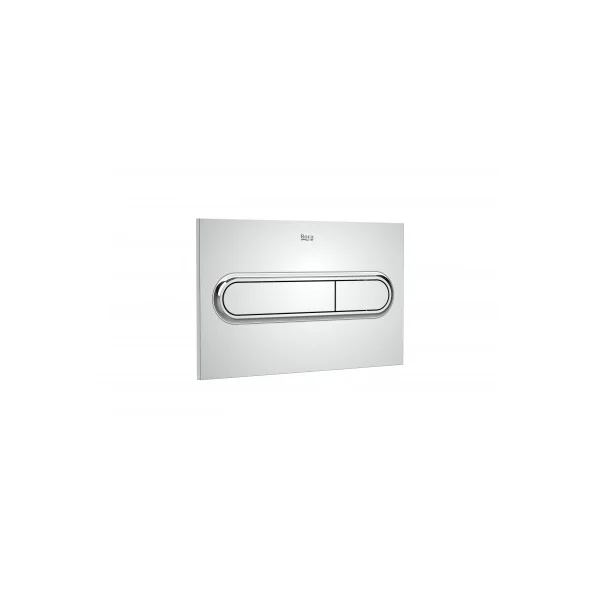 Placa de accionamiento PL1 DUAL cromo brillo roca.