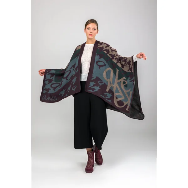 Poncho azul y morado - Imagen 2