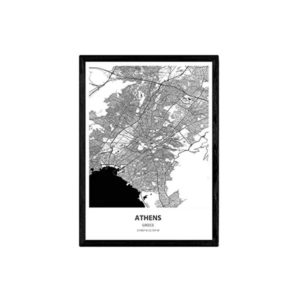 Poster NACNIC Mapa de Athens Grecia (A4)