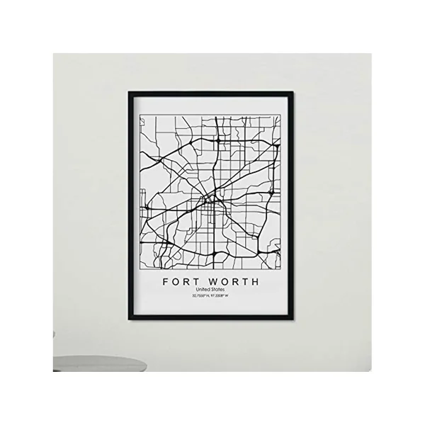Poster NACNIC Mapa de Fort Worth (A4)