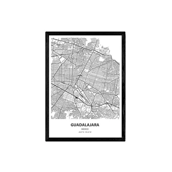 Poster NACNIC Mapa de Guadalajara Mexico (A4)