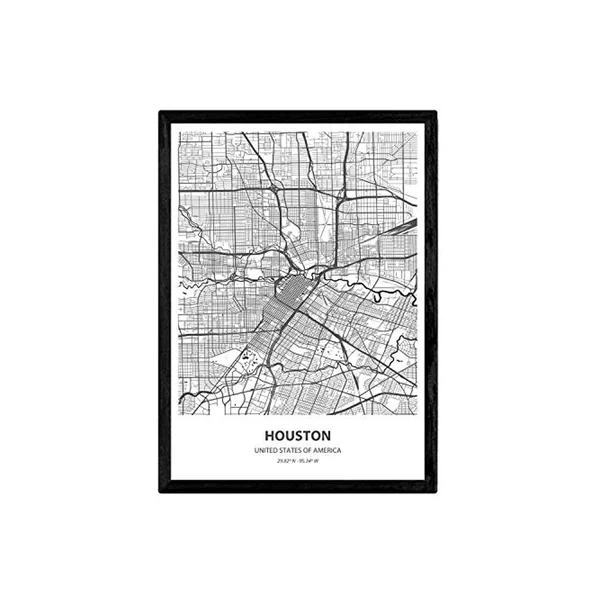 Poster NACNIC Mapa de Houstonp USA (A3)