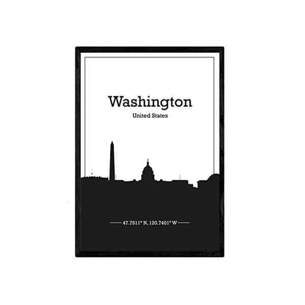 Poster NACNIC Mapa de Washington USA (A4)