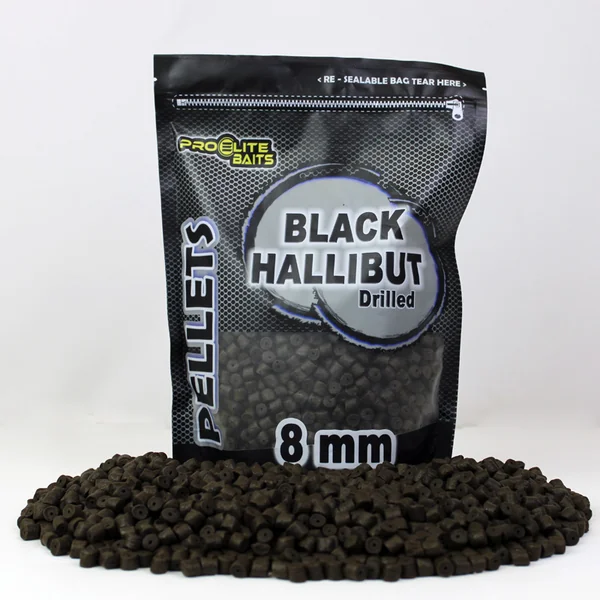PREMIUM PELLETS PERFORADO BLACK HALLIBUT 8 MM PRO ELITE