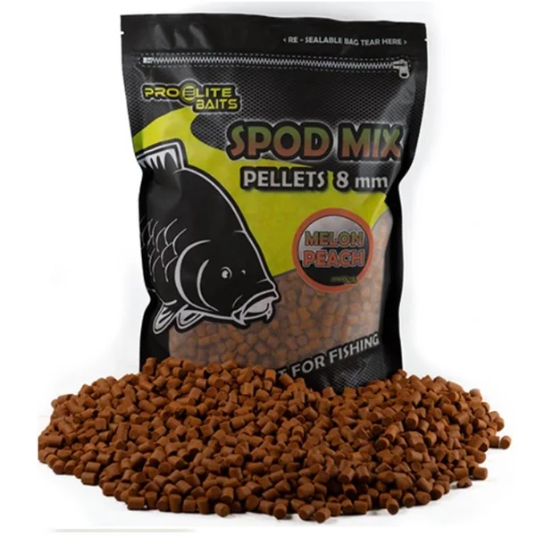 PRO ELITE BAITS MELON PEACH SPOD MIX PELLETS 8 mm - Arapaima Fishing