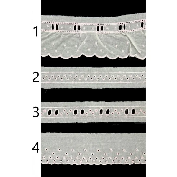Puntilla batista rosa/blanco PC7-5