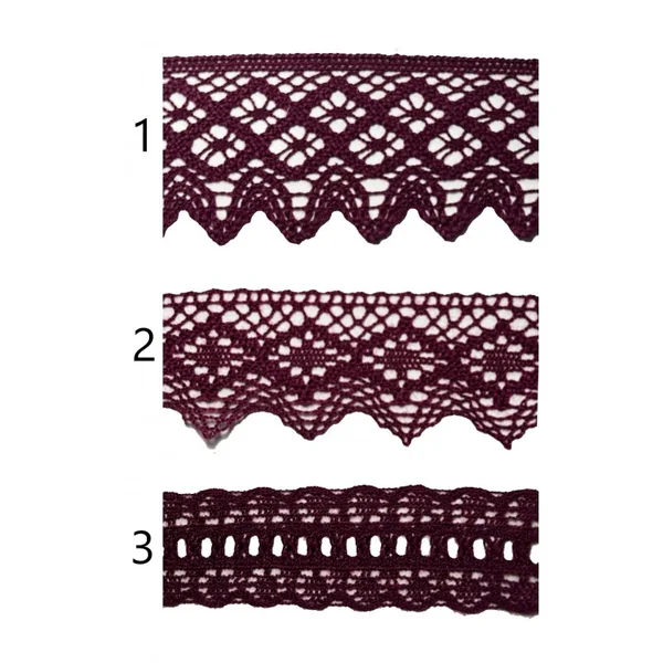 Puntilla de hilo granate PC7-11