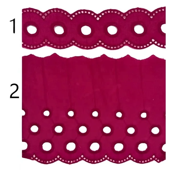 Puntilla y Entredós batista Roja PC14-4