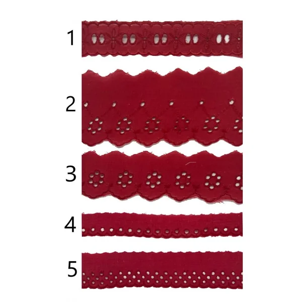 Puntilla y Entredós batista Rojo PC15-8
