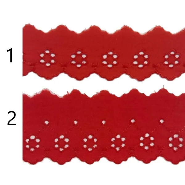 Puntilla y Entredós batista Rojo PC18-3